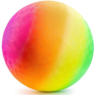Regenboog Speelplaatsbal Maat 8,5 Inch Opblaasbare Rubberen Stuiterballen Voor Kinderen Volwassenen Plezier Achtertuin Park Strand Buiten Sport Speelgoed red