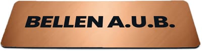 Deurbordje Brons/Koper-look met tekst bellen a.u.b. - Formaat 150 x 50 mm x 1,6 mm - Zelfklevend | Luxe uitstraling | Geborstelde Koper/Brons toplaag | Gratis Verzending | Decoporta