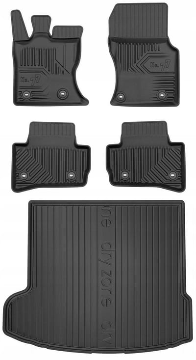FROGUM PROLINE – Rubber vloermatten + kofferbakmat set – Jaguar F-PACE X761 2016- (vóór facelift) – TPE, geurloos