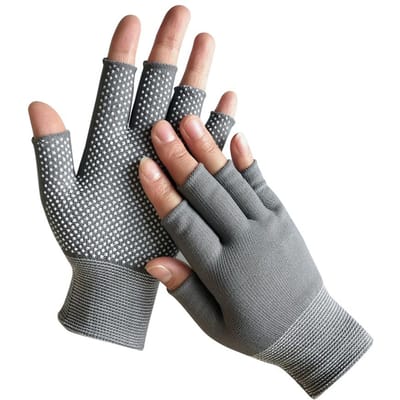 Ademende Vingerloze Handschoenen Zomer Buiten Sport Anti-slip Halve Vinger Handschoenen voor Vrouwen Mannen CHINA gray