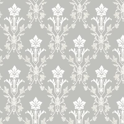Duro Vliesbehang 677-03 - Blommor & Blad - Klassiek Grijs - 53cm x 10.05m