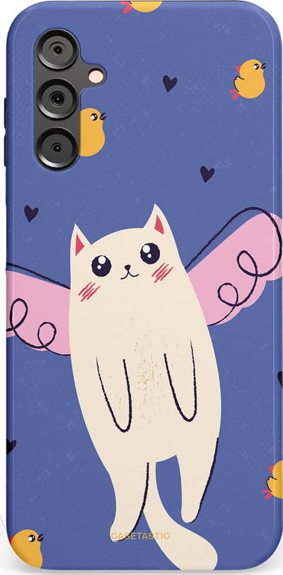 Casetastic Hoesje Geschikt voor Samsung A14 (5G/4G) - Stijlvolle Beschermende Duo-layer Case - Kuikendief