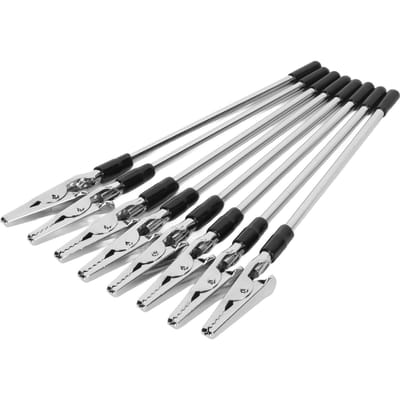 10 pièces Porte-clips de table Stable Antidérapant Support de clip de numéro de table en métal pour Note Photo Mariage Fête white