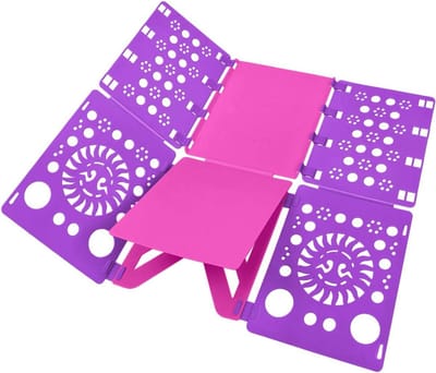 Vouwplank Kleding - Was Organizer - Efficiënt Vouwen - Verstelbare Scharnieren - 69 x 58 cm - Roze Paars