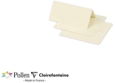 Clairefontaine Pollen tafelkaarten 85 x 80 mm, ivoor