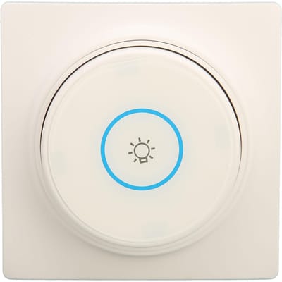 Draadloze Lichtschakelaar Waterdicht Zelfaangedreven Afstandsbediening Wandschakelaar met Ontvanger voor Lamp white