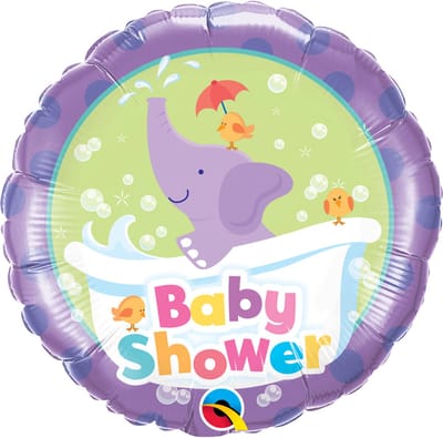 Paarse Babyshower Folieballon Olifant - 45cm