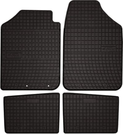 Wielganizator SolidPRO Serie - Rubber Autovloermatten - Dacia Spring (2021-) - Zwart - Op Maat Gemaakt