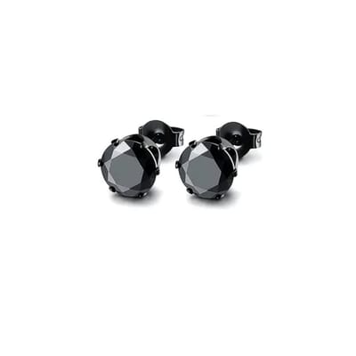 Aramat Jewels | Oorbellen | Stoere Zwarte Zirkonia Oorbellen | 3mm | | | | | Verkleurd niet