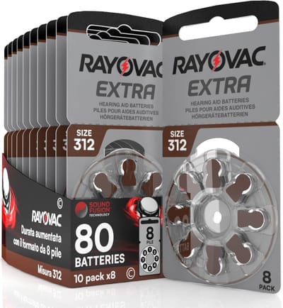 Rayovac Extra Advanced 312 Hoorbatterijen PR41 Bruin – 80 Stuks