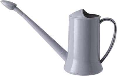 Gieter met Lange Uitloop - Waterkan Plastic - Planten Water Geven - Afneembare Sproeikoppen - 2 Liter - Grijs