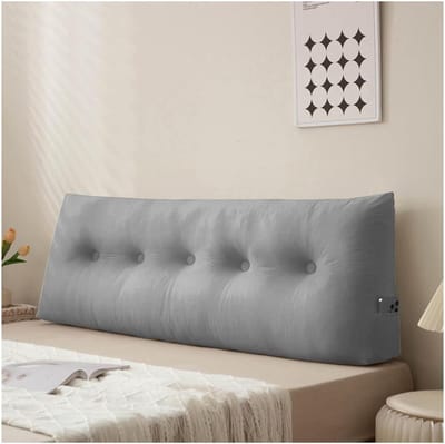Leeskussen Rugsteun - Wigkussen Bankkussen - Ontspannen Lezen - Ergonomische Wigvorm - 100x40x12 cm - 04
