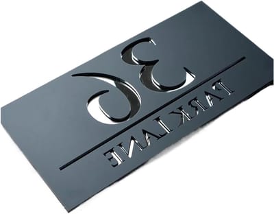 Acryl Huisnummer - Adresbord Deur - Huis Herkenbaar - Drijvend 3D Effect - 15x30cm - Zwart Zilver