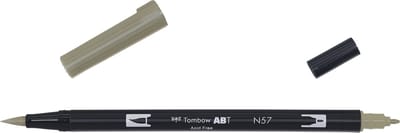 Tombow Brush pen - ABT N57 - Dual Brushpen - Warm gray 5 - Grijs