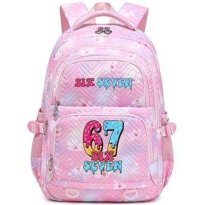 Y2K Zes Zeven IJspje Stijl Rugzakken voor Meisjes Jongens Leuk 67 Nummer Rugzak Waterdicht Laptop Rugzak Tiener Schooltas
