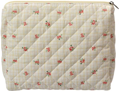 Clayre & Eef Toilettas Dames 25x5x22 cm Beige Katoen Bloemen