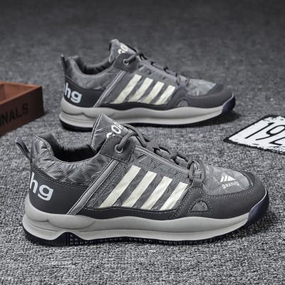 Herenschoenen Lente Nieuwe Sport Casual Schoenen Trendy Alles-match Heren Koreaanse Versie van Oude Schoenen Heren 44 gray