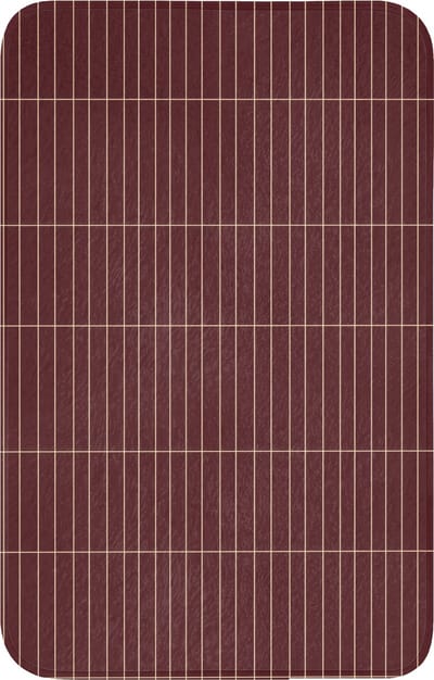 WC mat 50x80 cm - Antislip - Lijnen - Patroon - Bordeaux - Toiletmat - Vloermat - Douchemat - Toilet tapijt - Toiletmatten