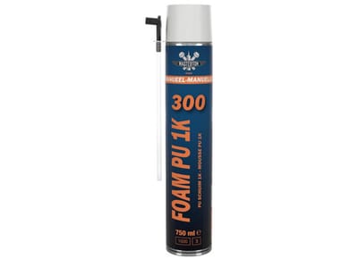 Masterton Schuim PU Foam Universeel 300 | 750 ml | Polyurethaan Isolatieschuim voor Binnen en Buiten | Afdichten, Vullen en Isoleren