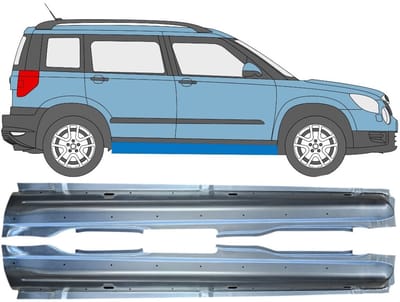Volledige dorpel voor Skoda Yeti 2009- / Links + Rechts / Set
