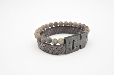 Josh-24966-Armband-Taupe-Heren-20,5cm