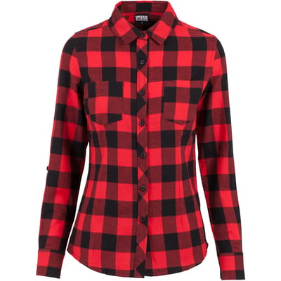 Urban Classics Turnup Checked Flanell Dames Flanellen overhemd - L