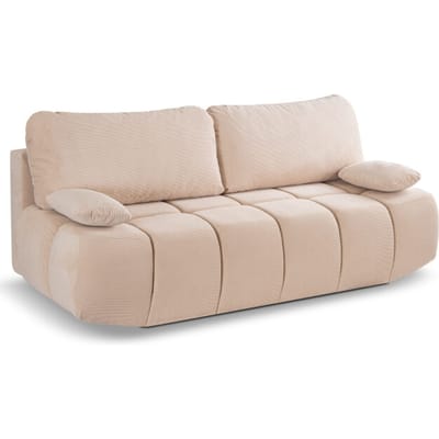 Furnilux Lauder 2-zits sofa bed beige | stijlvol ledikant in trendy corduroy