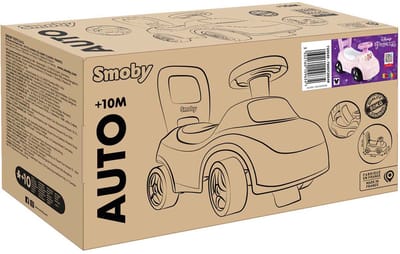 Smoby - 2 in 1 kinderautodrager - Disney Princess - Doos onder het zadel + claxon - Vanaf 10 maanden - Made in France