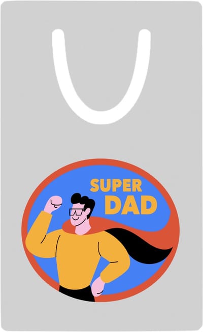 Hacebo® - super dad metalen boekenlegger - Vader - papa - Vaderdag - cadeau - verjaardag - kado Bladwijzer boekenleggers - 7.6 cm x 5cm