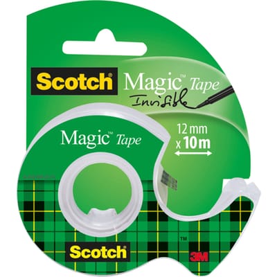 Plakband Scotch Magic 810 12mmx10m onzichtbaar  + plakbandhouder