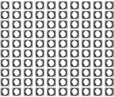 Dailygoods - 100 UNIDs M3 DIN557 Roestvrijstalen Vierkante Moeren