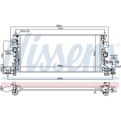 Radiator, motorkoeling NISSENS 630797