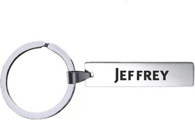 Sleutelhanger Met Naam - Jeffrey - RVS