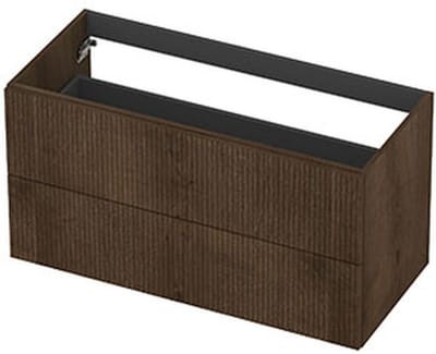 INK - Onderkast 2L Fineer Gefreesd Tbv Greep - 1000x450x520 Mm - Chocolate