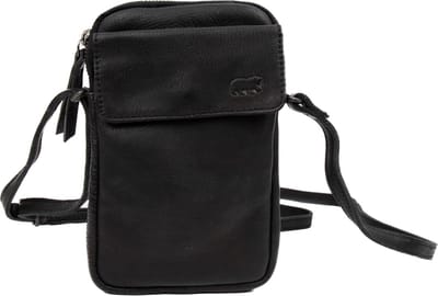 Bear Design Telefoontasje / Crossbodytas Dames - Leer - Igor - Zwart