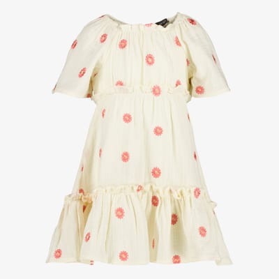 TwoDay meisjes jurk met bloemenprint beige - Maat 92