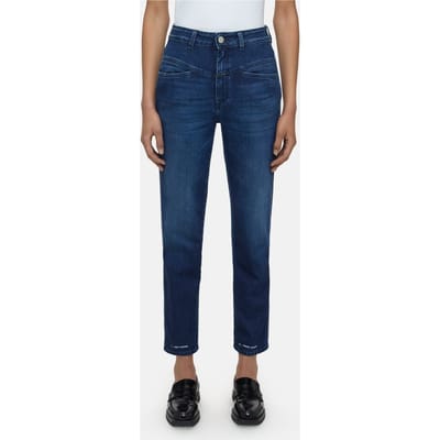 Closed Pedal Pusher Jeans Dark Blue Size: W24L32 | Straight Outlet | Dames | Blauw