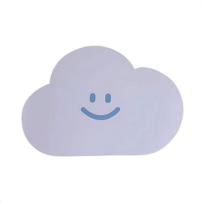 Witte Wolk Muismat - Antislip & Waterdicht - Voor Thuis, School & Kantoor