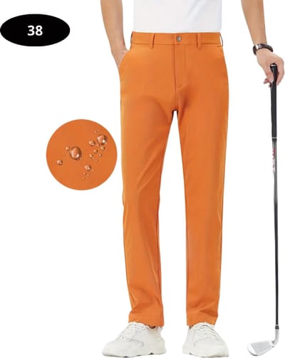 Bovista Golfbroek Heren - Golfkleding - Golfen - Golf Accessoires - Nette Pantalon - Rood Oranje XXL - Maat 54
