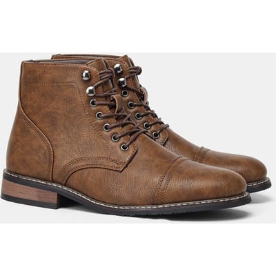 Klassieke Heren Laarzen  Mode Comfortabele Lente Leren Enkellaarsjes 40 brown