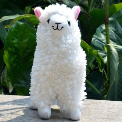 23cm Nieuw Alpaca Pluche Speelgoed 6 Kleuren Schattig Dier Pop Zachte Katoen Gevulde Pop Huis Kantoor Decor Kinderen Meisje Verjaardag Kerstcadeau wit