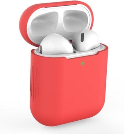 Gadgetpoint - Oordopjes Beschermhoesjes - Performance Case - Accessoires geschikt voor Apple Airpods - Donker Rood