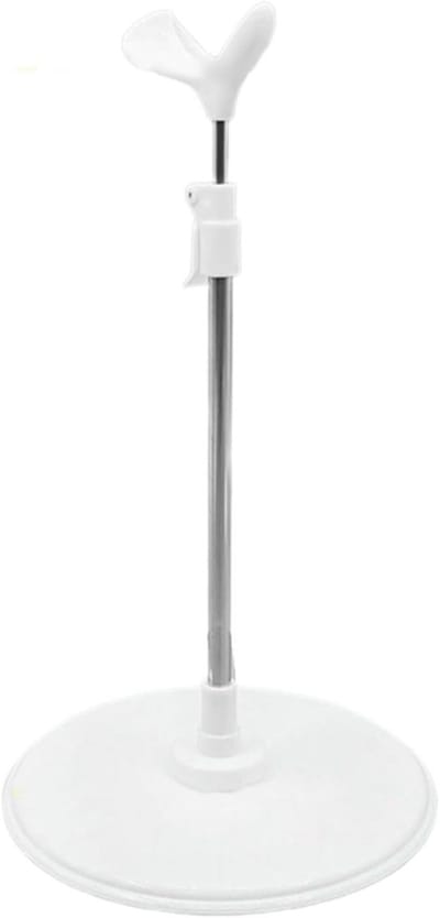 Poppenstandaard - Poppendisplayhouder - Verzamelingen Tonen - Verstelbaar - 215 - 37 cm - Zilver