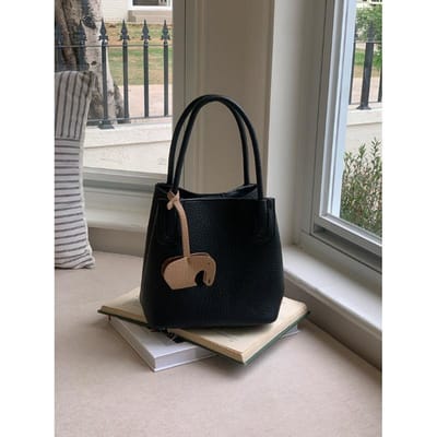 Koreaanse Niche Voedselmand Emmer Tas Nieuwe Lente Tote Bag Pendelaar Eénschouder Crossbody Handtas Tas black