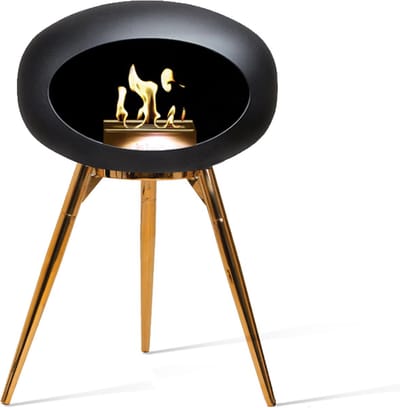 Le Feu Bio Ethanol Haardvuur - Black Ground Wood Low Gold