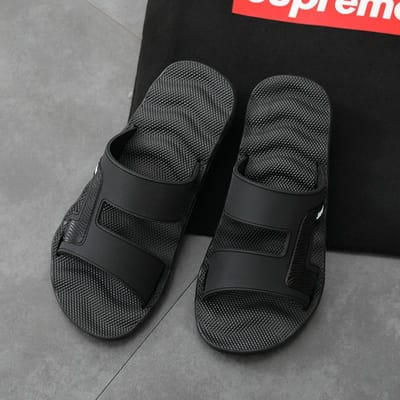 Zomer herenslippers zijn antislip, ademend en sneldrogend, grote casual sandalen 47 zwart