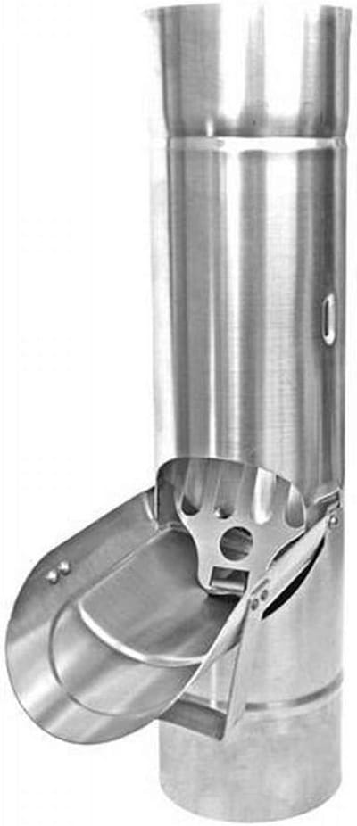 Regenpijp Klep - Afvoer Klep - Waterafvoer Sturen - Geïntegreerde Zeef - 80 mm Diameter - Titanium Zink