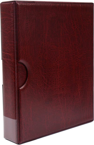 Hartberger Eurosystem luxe Verzamel ringband met cassette ROOD – album – insteekalbum – verzamelmap - munten postzegels kaarten bankbiljetten biljetten euromunten map ordner klapper – Made in Holland