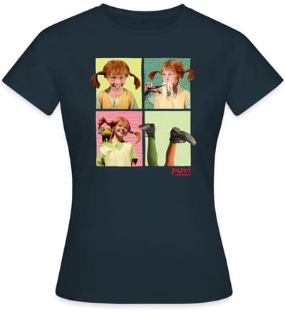 Pippi Langkous Portretten Van Pippi T-Shirt Dames