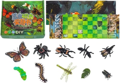 Magnetisch activiteitenboek - Wormspeelgoed - Vroeg leren - Beweegbare gewrichten - 22 x 19 x 4 cm